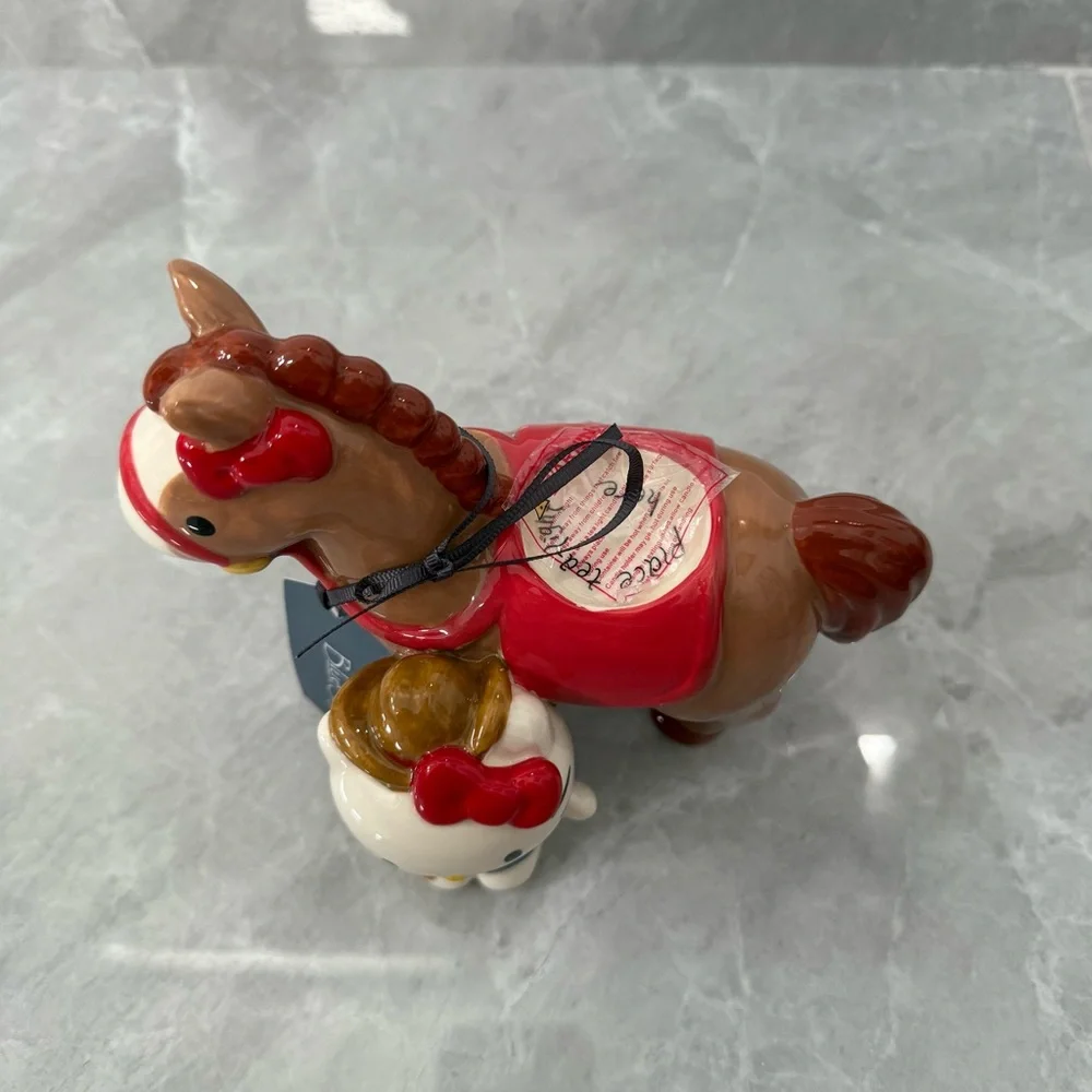 Hello Kitty Blue Sky Western Cowgirl Horse Ceramic Tea Light Holder Home Decor - Picture 7 of 13